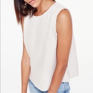 Cami NYC beige tank with pearl detail. Size XS